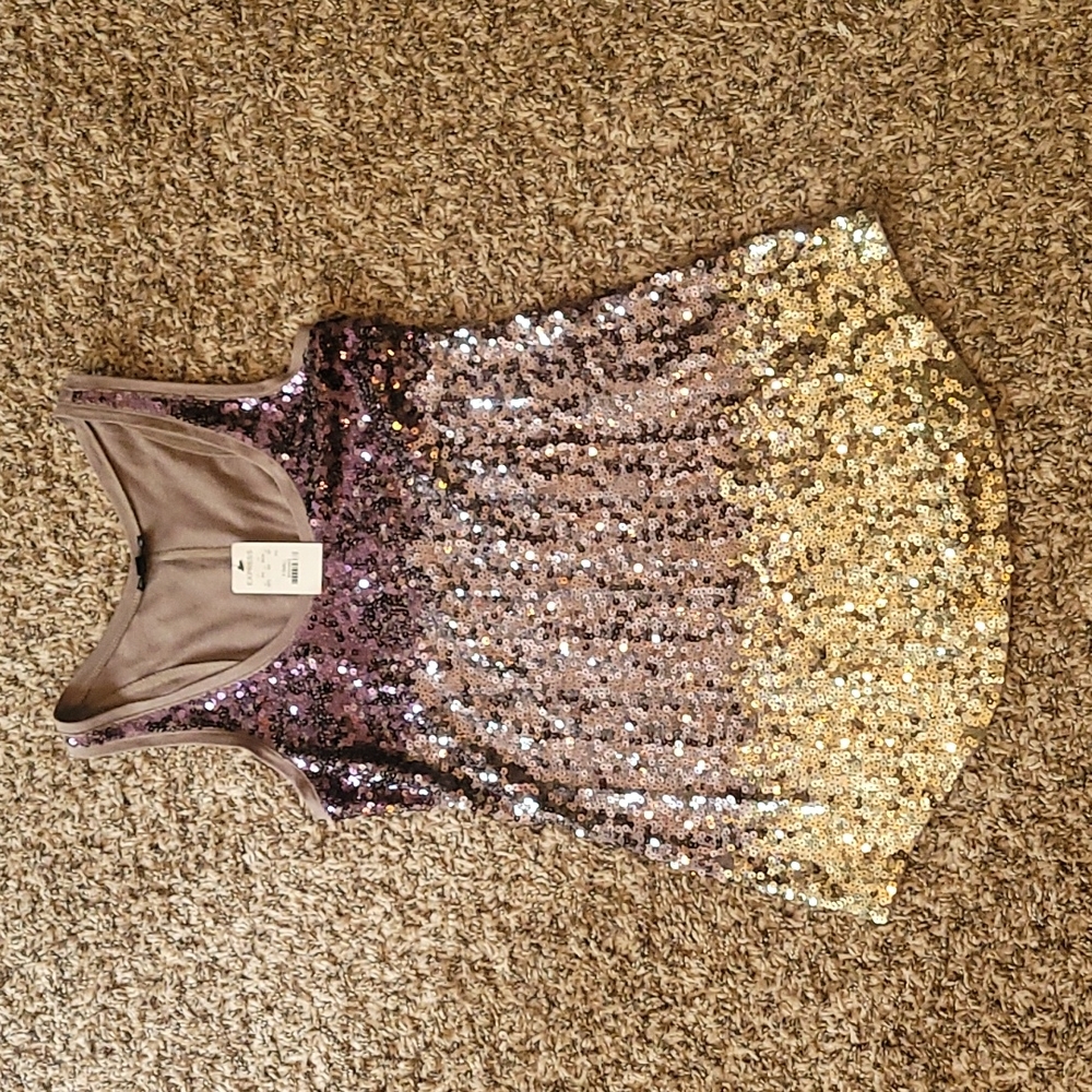 Womens Sequin Tank Top